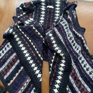 Stylish Multicolor Striped Women's Sweater wrap